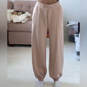 Varley Lavern sweatpants never worn pink nude tan, size S REVOLVE